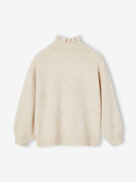 Meisjestrui in jacquard met pailletten gemêleerd beige - vertbaudet enfant 