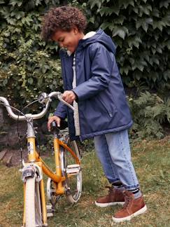 Regenjas met capuchon voor jongens en sherpa voering  - vertbaudet enfant