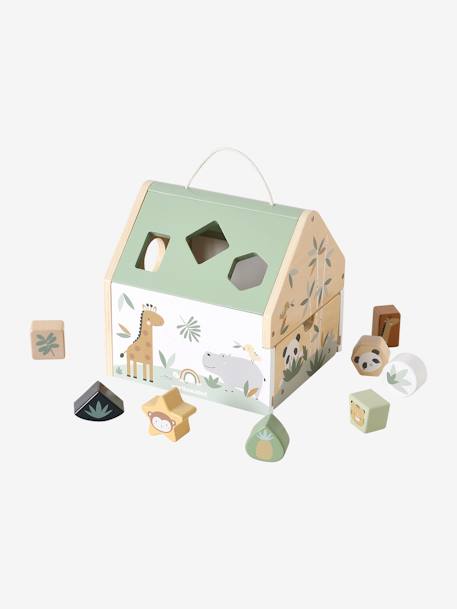 Huis van houten vormpjes groen - vertbaudet enfant 