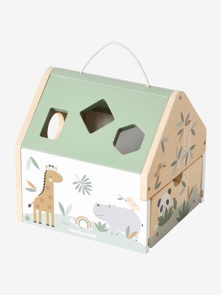 Huis van houten vormpjes groen - vertbaudet enfant 