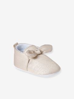 Schoenen-Baby schoenen 17-26-Slofjes-Soepele babyslofjes met strik