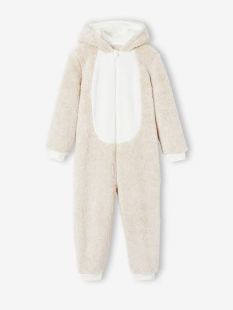 Kerstpyjamapak uil voor meisjes gemêleerd beige - vertbaudet enfant 