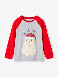 Jongens-T-shirt "Kerstman"  - vertbaudet enfant