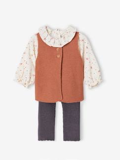 Baby-Broek, jean-3-delige babyset legging + vestje + blouse