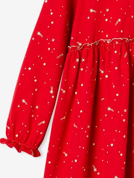 Meisjesfeestjurk met glanzende sterrenprint marineblauw+rood - vertbaudet enfant 