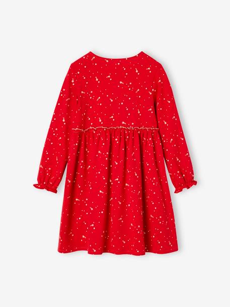 Meisjesfeestjurk met glanzende sterrenprint marineblauw+rood - vertbaudet enfant 