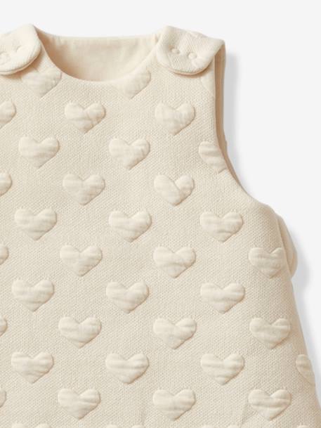 Personaliseerbare trappelzak jacquard beige+lichtroze - vertbaudet enfant 
