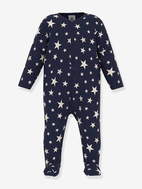 Fosforescerende sterren babypyjama in fleece PETIT BATEAU blauw - vertbaudet enfant 