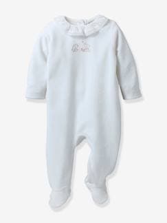 Baby-Pyjama, surpyjama-Velours geborduurd slaappakje CYRILLUS