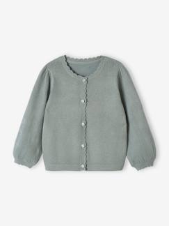 Baby-Trui, vest, sweater-Vest-Cardigan met opengewerkte hartjes voor babymeisjes