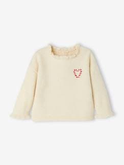 Baby-Trui, vest, sweater-Kersttrui voor baby met ruches