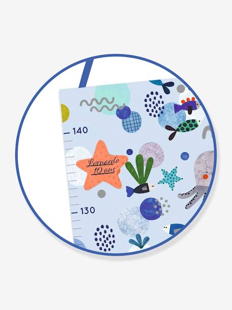 Oceaan meetlat van papier met stickers - DJECO blauw - vertbaudet enfant 