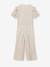 Feestelijke jumpsuit met pofmouwen en volants voor meisjes goud - vertbaudet enfant 