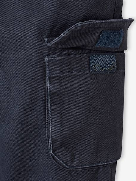 Gevoerde battlebroek voor jongens, eenvoudig aan te trekken kaki+nachtblauw - vertbaudet enfant 