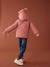 Donsjack met capuchon voor meisjes met sherpa voering marineblauw+rouge - vertbaudet enfant 