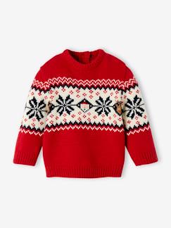 Baby-Trui, vest, sweater-Trui-Kersttrui in jacquard voor baby's, capsule familiecollectie