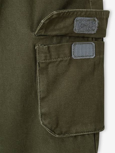 Gevoerde battlebroek voor jongens, eenvoudig aan te trekken kaki+nachtblauw - vertbaudet enfant 