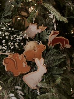 Linnengoed en decoratie-Decoratie-Decoratietoebehoren-Set van 6 platte houten kerstornamenten Brocéliande