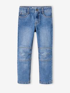 Jongens-Broek-Rechte jeans voor jongens MorphologiK indestructible "waterless" met heupomtrek SMALL