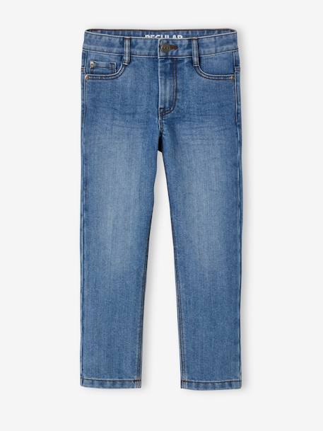 Onverwoestbare rechte jeans jongens denim stone+onbewerkt denim - vertbaudet enfant 
