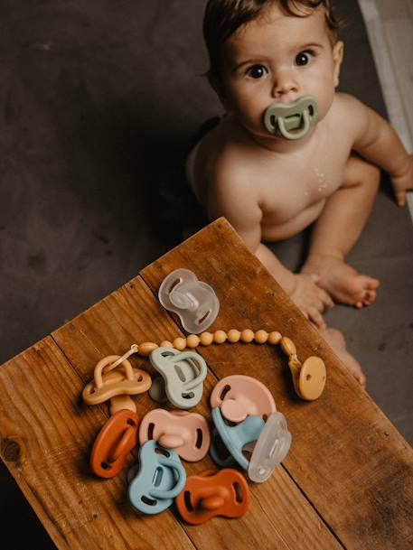 Fopspeen met symmetrische speen SX Pro Colour Essence SUAVINEX beige+groen+hemelsblauw+lichtroze - vertbaudet enfant 