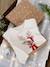 Kerstcadeauverpakking 'Renne' jacquard trui + 2 scrunchies voor meisjes ecru+lichtroze - vertbaudet enfant 