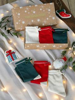 Kerstset Girly Socks set van 3 paar meisjessokken met strik  - vertbaudet enfant