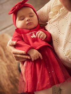 Baby-Babyset-Kerstset voor baby's: jurk, hoofdband en maillot