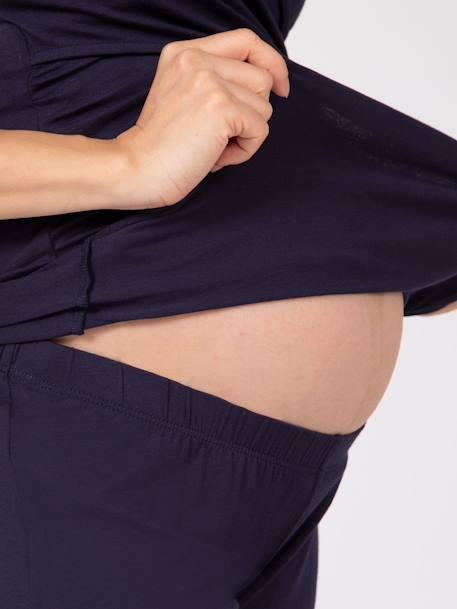 Zwangerschapspyjama Flore Ls ENVIE DE FRAISE marineblauw - vertbaudet enfant 