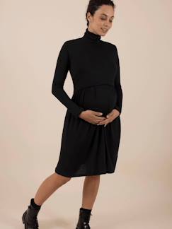 Zwangerschapskleding-Trui-jurk voor zwangere vrouwen van fijn tricot Fanette Ls ENVIE DE FRAISE