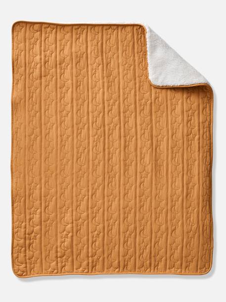 PETIT MOUTON sherpa deken / gewatteerde vloermat Oeko-Tex®. ecru+honing/ecru - vertbaudet enfant 