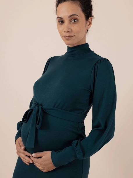 Trui-jurk voor zwangere vrouwen van fijn tricot Irina Ls ENVIE DE FRAISE dennen - vertbaudet enfant 