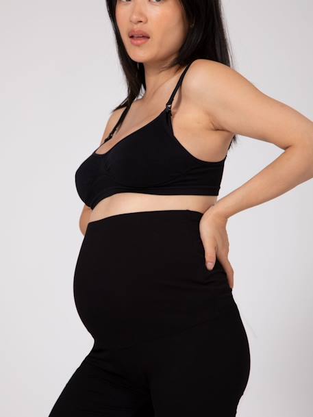 Lange eco-vriendelijke zwangerschapslegging met hoge taille zwart - vertbaudet enfant 