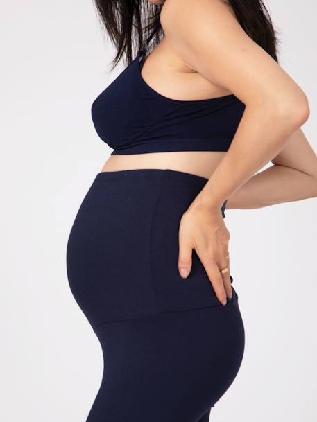Lange eco-vriendelijke zwangerschapslegging met hoge taille marineblauw+zwart - vertbaudet enfant 