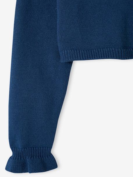 Bolerovest meisje chambrayblauw+oudroze - vertbaudet enfant 