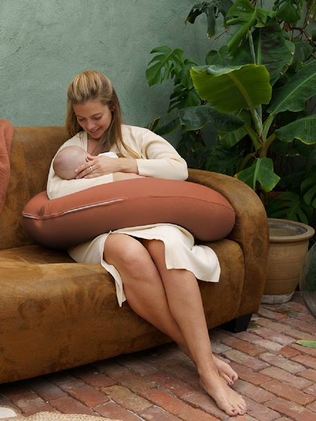 Zwangerschaps- en borstvoedingskussen DOOMOO Buddy beige+ETHNIC PETROL+groen+RISOTTO TAUPE+terracotta - vertbaudet enfant 