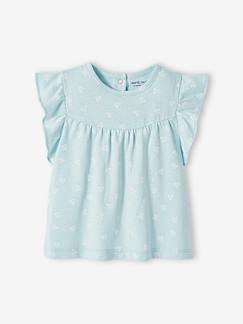 Baby-T-shirt, souspull-Baby T-shirt met bloemenprint