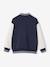 Teddy-sweatshirt in fleece voor jongens met lusbadge. antraciet+dennen+marineblauw+smaragdgroen - vertbaudet enfant 