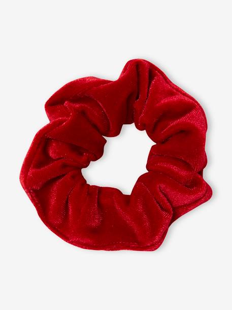 Kerstcadeauverpakking 'Renne' jacquard trui + 2 scrunchies voor meisjes ecru+lichtroze - vertbaudet enfant 
