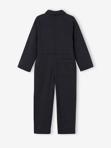 Jumpsuit meisjes met 'worker'-stijl antraciet - vertbaudet enfant 