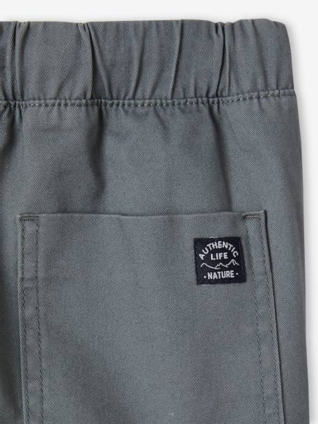 Jongensbroek battle eenvoudig aan te trekken donkerkaki+hazelnoot+ijsblauw+taupe - vertbaudet enfant 