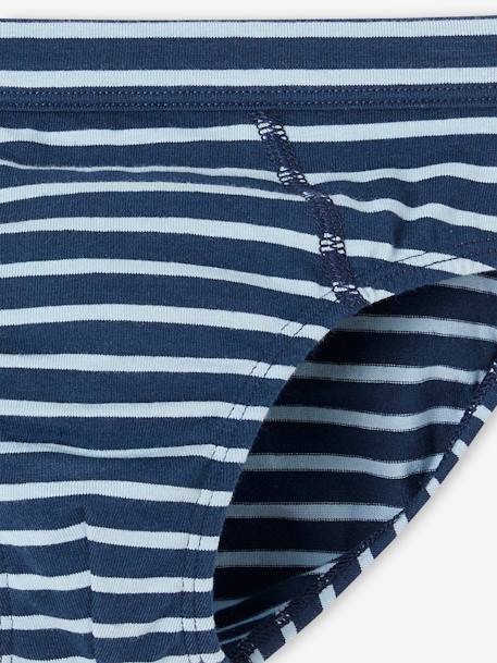 Set met 7 stretch jongensslips walvissen van biokatoen hemelsblauw - vertbaudet enfant 