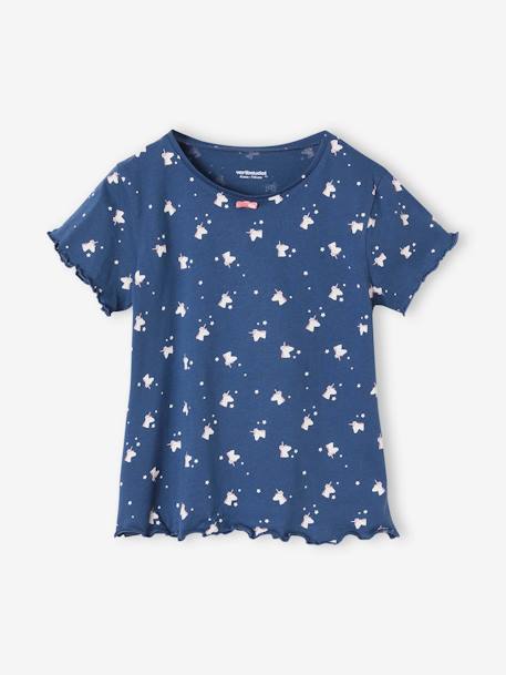 Set van 2 eenhoorn pyjashorts voor meisjes nachtblauw - vertbaudet enfant 