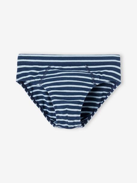 Set met 7 stretch jongensslips walvissen van biokatoen hemelsblauw - vertbaudet enfant 