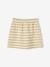 Fleece rok voor meisjes chambrayblauw+groen, gestreept+rood - vertbaudet enfant 
