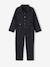 Jumpsuit meisjes met 'worker'-stijl antraciet - vertbaudet enfant 