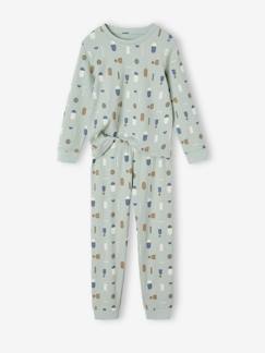 Jongens- Pyjama, surpyjama-Jongenspyjama van ribtricot met grafische print