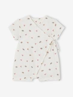 Baby-Pyjama, surpyjama-Pyjashort voor baby's personaliseerbaar van katoengaas