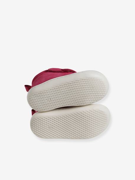 Soepele leren laarsjes voor de eerste stapjes van baby's bordeauxrood+fuchsia+goud+lichtgeel+marineblauw+rozen - vertbaudet enfant 