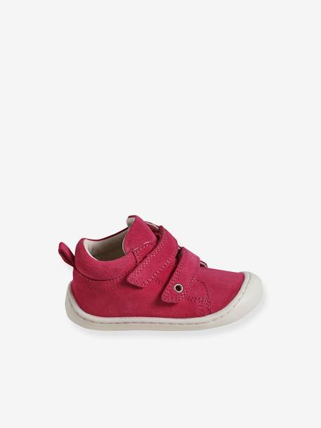 Soepele leren laarsjes voor de eerste stapjes van baby's bordeauxrood+fuchsia+goud+lichtgeel+marineblauw+rozen - vertbaudet enfant 